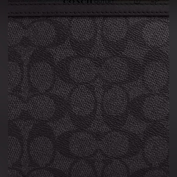 Coach Carry All Pouch In Signature Canvas.New no tag .Gunmetal/Charcoal/Black - Picture 4 of 10
